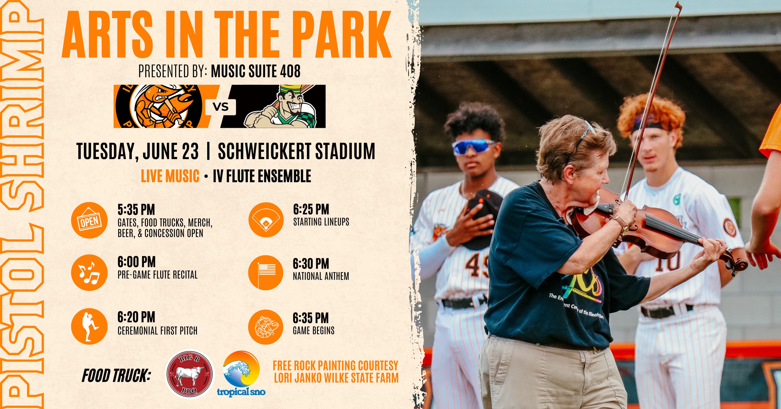 Join the Pistol Shrimp for Arts in the Park presented by Music Suite 408!
