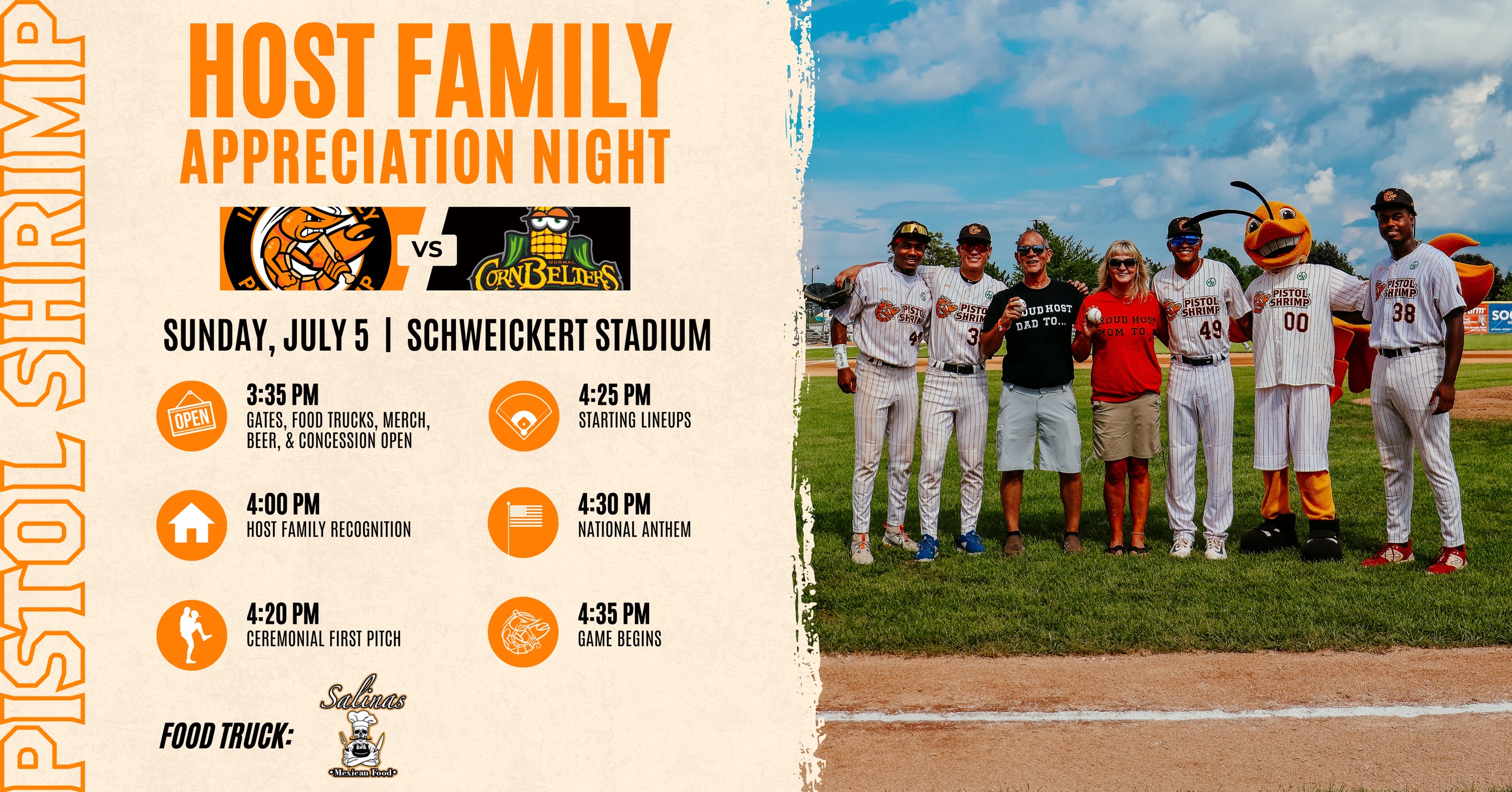 The Pistol Shrimp Thank Their Host Families at Schweickert Stadium!