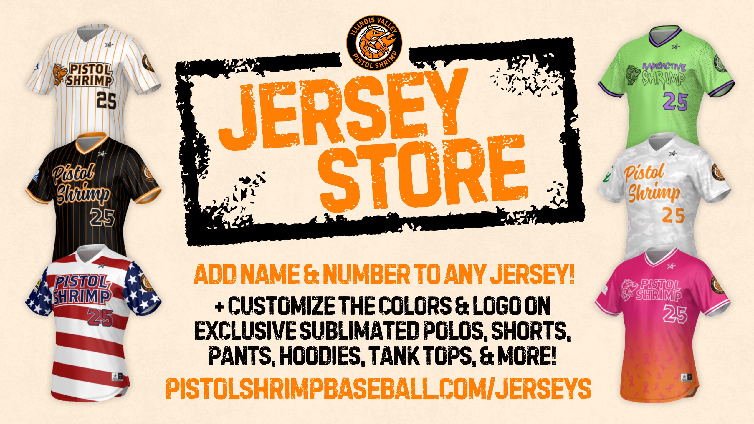 Shop 2026 Jerseys & More Custom Shrimp Apparel!